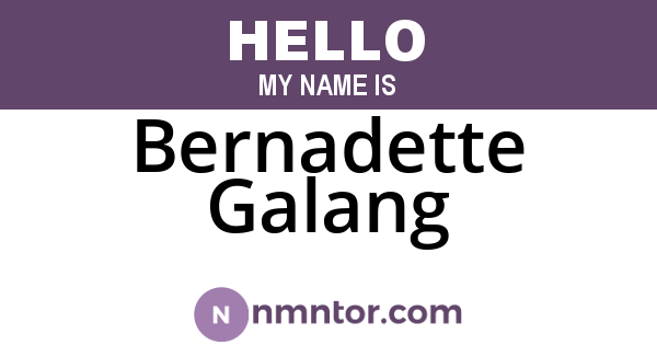 Bernadette Galang
