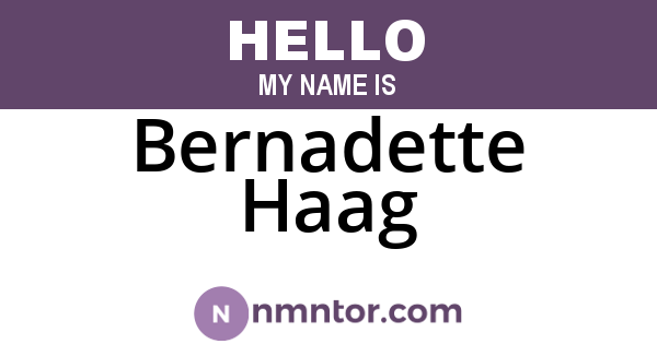 Bernadette Haag
