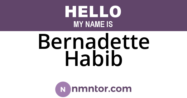Bernadette Habib