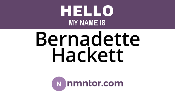 Bernadette Hackett