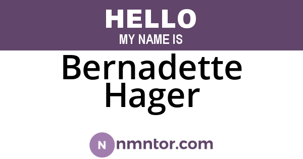 Bernadette Hager
