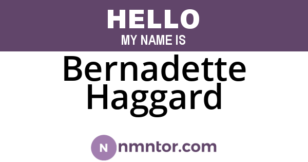 Bernadette Haggard