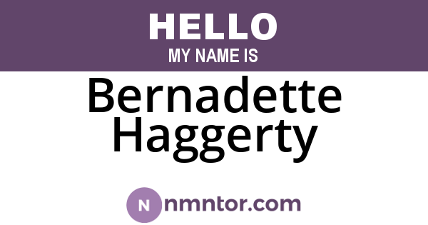 Bernadette Haggerty