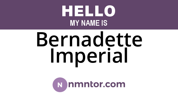 Bernadette Imperial