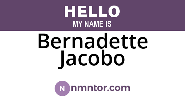 Bernadette Jacobo