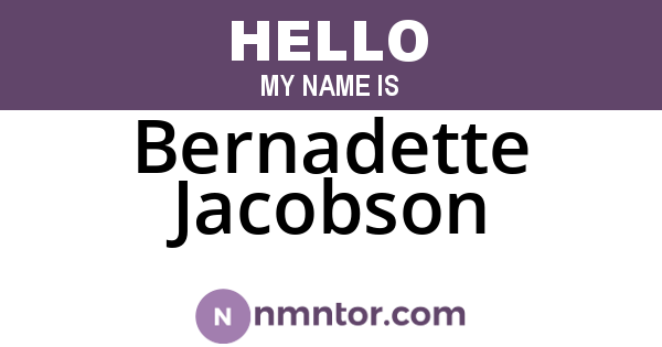 Bernadette Jacobson