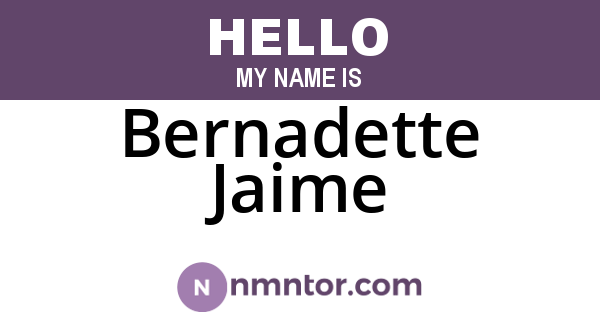Bernadette Jaime