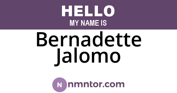 Bernadette Jalomo