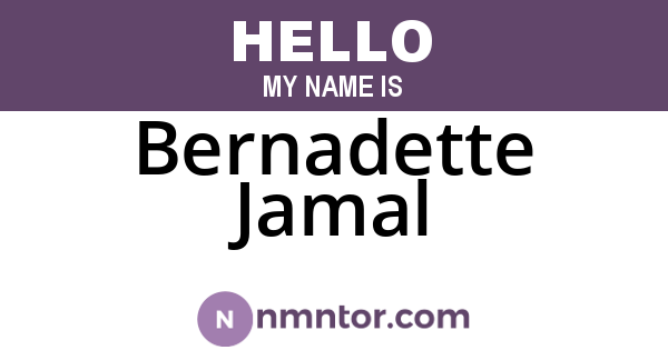 Bernadette Jamal