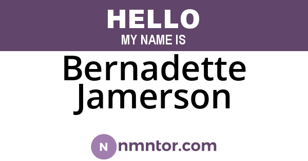 Bernadette Jamerson