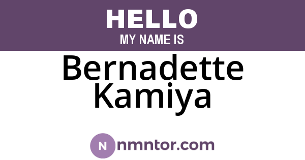 Bernadette Kamiya