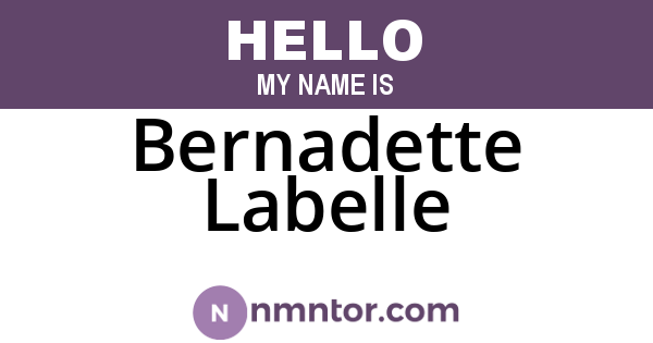 Bernadette Labelle
