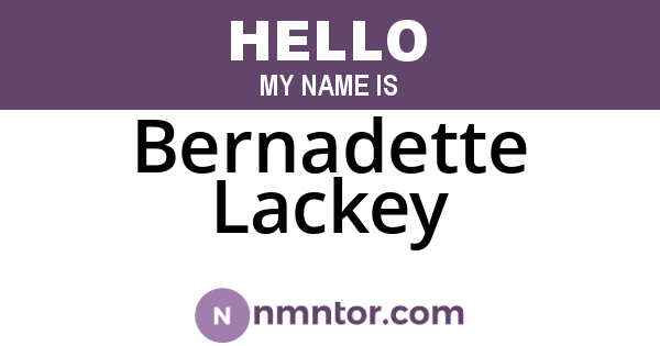 Bernadette Lackey