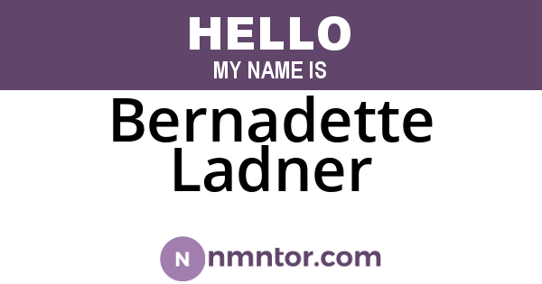 Bernadette Ladner