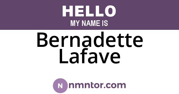 Bernadette Lafave