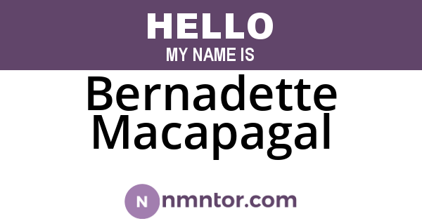 Bernadette Macapagal