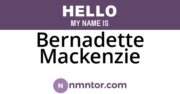 Bernadette Mackenzie