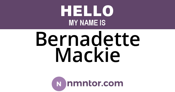 Bernadette Mackie