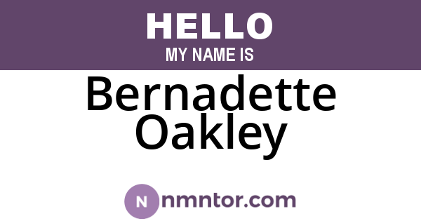 Bernadette Oakley