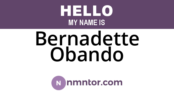 Bernadette Obando