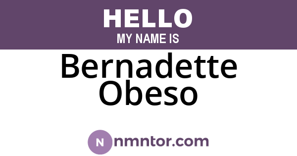Bernadette Obeso