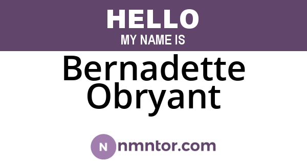 Bernadette Obryant