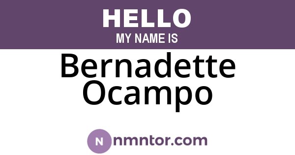 Bernadette Ocampo