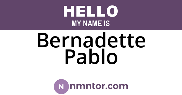 Bernadette Pablo