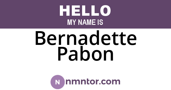 Bernadette Pabon