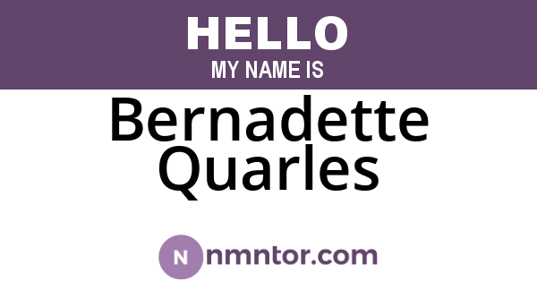Bernadette Quarles