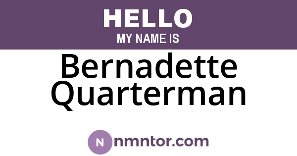 Bernadette Quarterman