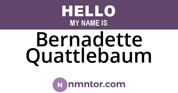 Bernadette Quattlebaum