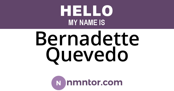 Bernadette Quevedo