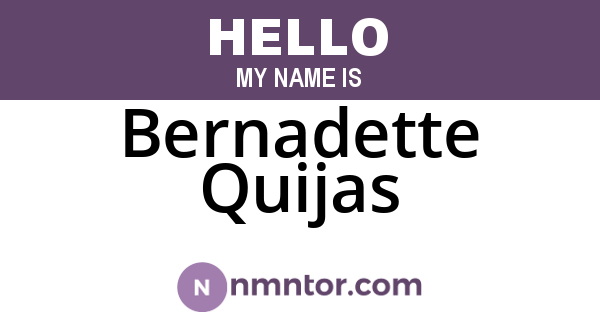 Bernadette Quijas