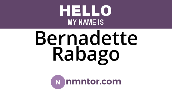 Bernadette Rabago