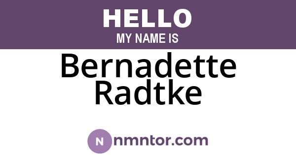 Bernadette Radtke