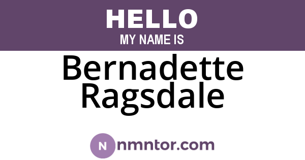Bernadette Ragsdale