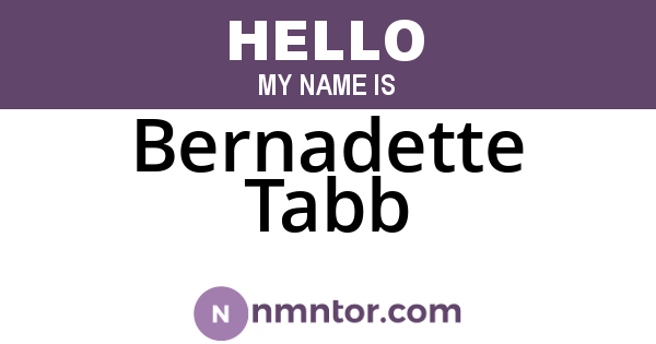 Bernadette Tabb