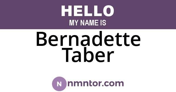 Bernadette Taber