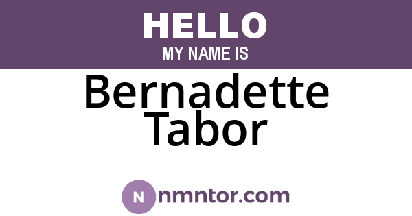 Bernadette Tabor