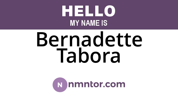 Bernadette Tabora