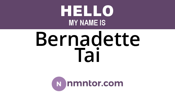 Bernadette Tai