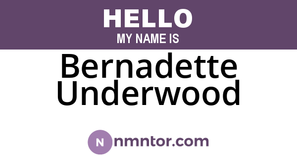 Bernadette Underwood