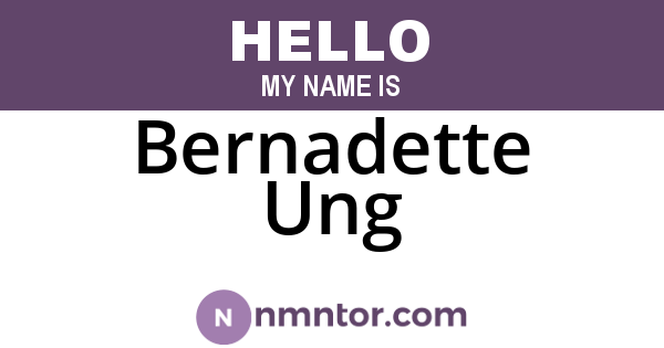Bernadette Ung