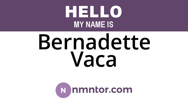 Bernadette Vaca