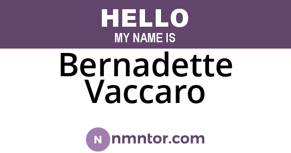 Bernadette Vaccaro