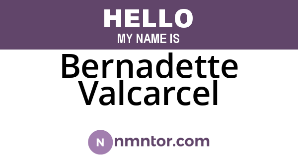 Bernadette Valcarcel