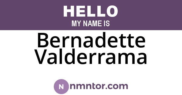 Bernadette Valderrama
