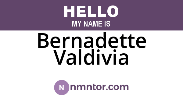 Bernadette Valdivia