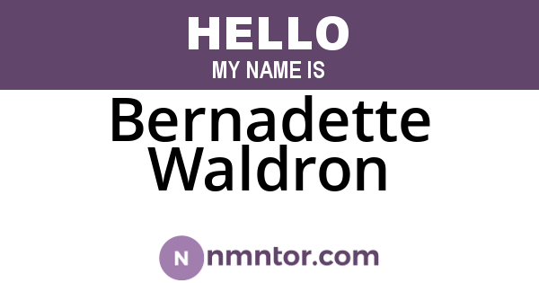 Bernadette Waldron